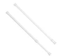 YUNYU Lot de 2 tringles à rideau télescopiques extensibles de 30-50 cm sans perçage à ressort - Tringle de rideau de douche réglable pour salle de bain, cuisine, placard - Installation sans outils