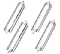 YUNYU Lot de 4 lames de rechange en acier inoxydable pour éplucheurs de cuisine - Lames d'éplucheur de 56 mm avec 2 bords plats et 2 bords dentelés - Ajustement universel durable pour fruits et