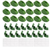 YUNYU Lot de 60 clips muraux autocollants en plastique durable avec autocollants adhésifs pour plantes grimpantes, structures de support de jardinage et plantes d'intérieur (vert)