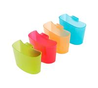 YUOIUX Lot de 4 supports de sachets de thé suspendus sur le côté de la tasse Support à biscuits européens Simple Couleurs bonbon Suspendu