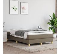 YUOTYRKTEJRSG Cadre de lit à Lattes Taupe 120x200 cm Tissu sommier Robuste Soutien Stable pour Chambre à Coucher Adulte châssis Respirant Durable avec Pieds renforcés Matelas Non Inclus