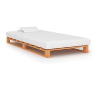 YUOTYRKTEJRSG Cadre de lit de Palette sans Matelas 100x200cm Bois Massif sommier à Lattes Plateforme Plateforme Bois Naturel Cadre palettes Chambre Adulte Chambre Enfant lit invité