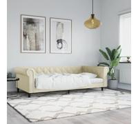 YUOTYRKTEJRSG Similicuir 2 en 1 Canapé Lit Salon Chambre Crème 100x200 cm