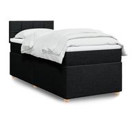 YUOTYRKTEJRSG Tissu Polyester Doux Ressorts ensachés sommier 90x200 cm Noir | Sommier à lattes lit avec matelas ressorts ensachés surmatelas Noir 90x200 cm Tissu