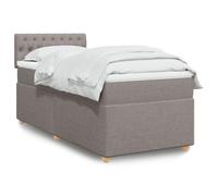 YUOTYRKTEJRSG Tissu Polyester Matelas à Ressorts ensachés Taupe 90x190 cm | Sommier lattes lit avec matelas ressorts ensachés surmatelas Taupe 90x190 cm Tissu polyester cadre tête lit confort