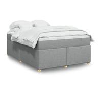 YUOTYRKTEJRSG Tissu Polyester Ressorts ensachés lit sommier Gris 140x190cm | Sommier à lattes lit avec matelas à ressorts ensachés Gris clair 140x190cm Tissu couchage confortable