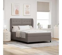 YUOTYRKTEJRSG Tissu réglable Tête de lit Ajustable Taupe 140 x 190 cm | Lit à ressorts avec matelas Taupe 140 x 190 cm tissu réglable tête de lit moderne complet