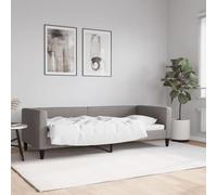 YUOTYRKTEJRSG Tissu Respirant 2 en 1 canapé lit Taupe 80x200 cm | Lit de repos convertible 2 en 1 taupe 80x200 cm tissu canape lit d appoint avec cadre en metal et bois pour salon chambre