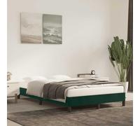 YUOTYRKTEJRSG Velours Doux Robuste Chambre à Coucher 120x190 cm Vert | Cadre de lit velours vert foncé 120x190 cm sans matelas, sommier à lattes renforcé, piètement robuste, luxury chevet design