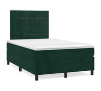 YUOTYRKTEJRSG Velours Doux Tête de lit réglable 120x190 cm Vert | Sommier à lattes avec matelas vert foncé 120x190 cm lit velours confort dossier réglable