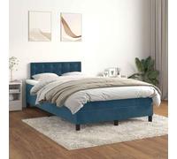 YUOTYRKTEJRSG Velours Doux Tête de lit réglable Lit sommier Bleu 120x190cm