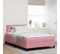 YUOTYRKTEJRSG Velours LED modulable Literie Chic 120x200 cm Rose | Lit à Ressort LED avec Matelas Rose 120x200 cm Velours Tête de Lit Ajustable Lumière RGB Moderne