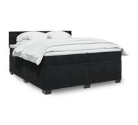 YUOTYRKTEJRSG Velours Ressorts ensachés Modèle 200x200 cm Noir | Sommier a lattes de lit avec matelas ressorts ensaches 200x200 cm Noir Velours tete de lit reglable surmatelas confortable