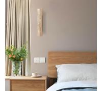 YUPIN Applique Murale En Pierre Naturelle Lampe Murale Artisanale En Pierre Jaune Wabi-Sabi Lampe De Chevet Murale Japonaise Créative G9 Pour Chambres À Coucher Salons Couloirs Décoration Mural(28cm)