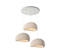 YUPIN Lampe À Suspension Wabi-sabi Polystyrène Lampe Suspendu Créatif Pour Table À Manger E27 Lustre Moderne Nordique 3 Lampes Éclairage Intérieur Réglables Pour Décor Intérieur Salon Cuisine(B-Brown)
