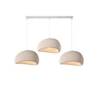 YUPIN Lampe À Suspension Wabi-sabi Polystyrène Lampe Suspendu Créatif Pour Table À Manger E27 Lustre Moderne Nordique 3 Lampes Éclairage Intérieur Réglables Pour Décor Intérieur Salon Cuisine(A-Brown)