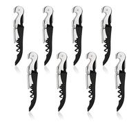 Yuqilin 8 Pièces Wine Opener 3 en 1 Tire Bouchon Screwpull Acier Inoxydable Ouvre Bouteille Poignée Ergonomique Decapsuleur Mèche à Tarière Décapsuleur pour Maison Restaurant Bureau Banquet Fête