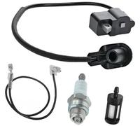 Yurefax 4134 400 1301 Bobine d'allumage, for STIHL, BT120 FS120 FS120R FS200 FS200R FS250 FS300 FS350 FR350 BT120C BT121 Débroussailleuse Tronçonneuse remplacer 4134 400 1306, avec filtre à huile de b