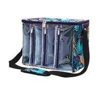 Yurhuit Sac de Rangement pour Outils de Tricot, Capacité, Sac de Rangement Portable pour Aiguilles à Tricoter, Sac de Portable Transparent Visible Oxford L