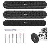 Yurifaz 86 Pièce Disques de Coupe,32mm Disques à Tronçonner et 24mm Disque de Coupe en Résine avec 6 Mandrins,pour Outil Rotatif