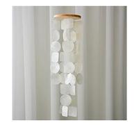Yurosiay Carillons de coquillages Capiz - Carillon suspendu en nacre pour l'extérieur - Élégant - Carillon de coquillages en nacre - Carillon de coquillages pour le jardin - Carillon de coquillages
