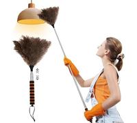 Yurosuis Chiffons Poussière Extensible pour Nettoyage, Serpillère Souple de 155 cm, Plumeau Électrostatique pour Plafonds Ventilation Auto Fenêtre Poils d'animaux Vents Plinthes