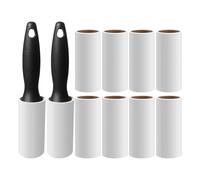 Yurosuis Enleve Poils de Chat - Décolleur de Peluches et Poils - Kit avec 2 Manches et 600 Feuilles Collantes pour Meubles, Literie, Sols, Tapis, Vêtements, Voiture