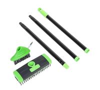 Yurosuis Outil Désherbeur Manuel,Brosse De Désherbage avec Manche Réglable - Extracteur De Mauvaises Herbes - pour Jardin Extérieur Cour Pelouse Patio Terrasse Trottoir Crevasse Pavé Joints Bordures