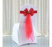 YURRO Ruban de chaise exquis avec nœuds pour banquet, fête, mariage, hôtel, événement, décoration de siège, housse de chaise de réception extensible