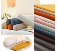 YURRO Taie d'oreiller cylindrique décorative en peluche douce pour canapé, chambre à coucher, salon - Housse uniquement, coussin du corps entier - Soutien du bois (gris foncé, 20 x 80 cm)