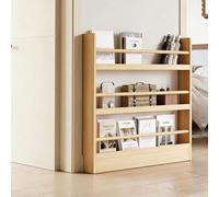 yurstcggh Bibliothèque en Bois,Bibliothèque 10 cm,Rangement Derrière la Porte,Porte-collations revues,Étagère Gain de Place,Étagère de Rangement Ouverte pour Chambre,Salon Couleur Bois 80×10×89cm