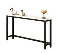 yurstcggh Tables Consoles Étroites 120cm Blanc Table Console Fine,Gain de Place,étagère de Rangement en Bois Massif,Console Meuble Adaptée Derrière Le Canapé,pour Salon,Couloir,Cadre en Métal