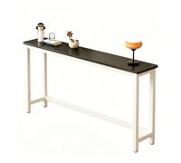 yurstcggh Tables Consoles Étroites 80cm Noir Table Console Fine,Gain de Place,étagère de Rangement en Bois Massif,Console Meuble Adaptée Derrière Le Canapé,pour Salon,Couloir,Cadre en Métal