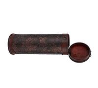 Yusat Boîte de Rangement en Bois Vintage pour Bouteille de Vin Rouge Unique | Design sculpté Européen, Taille Compacte de 13,4 Pouces, Léger pour la Décoration Intérieure, Rangement Rétro