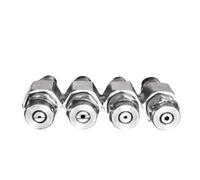 Yusat Buse de Nettoyeur Haute Pression à 4 Voies, en Acier Inoxydable | Construction en Acier Inoxydable, 4 Embouts de Pulvérisation (0010,0030,2510,2530), scellé en PTFE pour éviter les Fuites,
