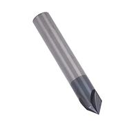 Yusat Fraise à 3 Cannelures en Acier Tungstène à 90°, Fraise à Chanfrein pour Outil de Polissage et de Sculpture CNC, D12 X 90° X 75L avec Spécifications, Diamètre de Pointe de 10 Mm, Longueur