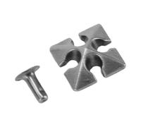 Yusat Jeu de Rivets pour Cuir, Clous Argentés Antiques de 12 Mm pour | Capuchon en Alliage de Zinc avec Goujon en Fer, Résistant à la Rouille, Installation Facile par Pression pour Ceintures,