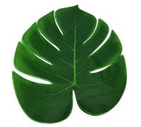 Yusat Lot de 12 drapeaux de table en forme de feuille Monstera, dessous de plat, sous-verres, décoration murale, fleur artificielle