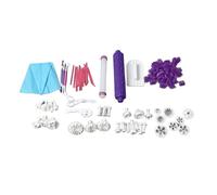Yusat Lot de 96 emporte-pièces pour gâteau fondant, 19 styles, outils de pâtisserie en plastique pour décoration de gâteaux avec moules, adaptés pour les travaux manuels