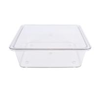 Yusat Organisateur de Réfrigérateur, Récipient de Stockage de Réfrigérateur Empilable Transparent en Plastique de qualité Alimentaire avec Couvercle pour Légumes Fruits œufs (Rectangulaire)