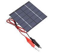 Yusat Petit panneau solaire 1,5 W chargeur solaire portable en silicium polycristallin avec métal pour éclairage de jardin, caméras de surveillance, applications extérieures