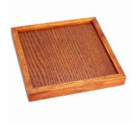 Yusat Plateau de Service en Bois Naturel, Assiette à café Carrée en Bois Massif pour Collation aux Fruits (18 * 18 * 2)