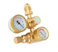 Yusat Régulateur de Gaz de Soudeur, Débitmètre Argon CO2 pour Jauge MIG TIG G5/8" Entrée Filetée Mâle Sortie 1/4" 0-4500 PSI