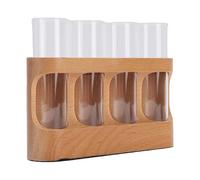Yusat Station de Propagation des Plantes Support pour Plantes à intensité Variable Lampe de Culture LED Réglable avec 9 Niveaux de luminosité 4 Tubes à Essai en Verre pour la Déco