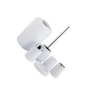 YUSSEQDD Ensemble d'accessoires de salle de bain avec distributeur de savon, rideau de douche, tapis, porte-brosse à dents : indispensables pour une salle de, Blanc