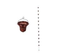 YUSUZH 2 pièces chaîne de capteur Pluie 3.8m Accessoires en métal Modernes chaînes d'égouttement gouttière avec 12 Tasses for Jardin arrière-Cour Cour Ferme pour Gouttières
