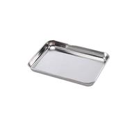 YUSUZH Lot de 5 plateaux conservation rectangulaires épais en acier inoxydable for restaurant pour Cuisine, Camping(26x20x2.5CM)