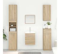 YUTAASU Meuble sous lavabo en chêne Sonoma 38,5 x 41 x 48 cm | Montage mural, matériau en bois, 2 tiroirs, roulement à billes, convient aux pièces humides, espace de rangement pour salle