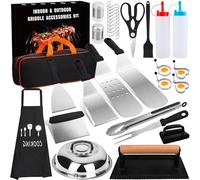 YUTUY 32Pcs Ensemble Ustensiles Barbecue en INOX,Barbecue Spatule ustensiles Set,Accessoires Barbecue Grille Professionnel avec Malette Portable,Kit d'outils BBQ pour Camping et Cuisiner d’Extérieur