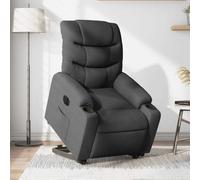 YuuSsea Fauteuil relax électrique avec aide au levage, tissu gris foncé, réglable, avec accoudoirs larges, cadre en bois durable, confort d'assise confortable, idéal pour le salon, la chambre ou le
